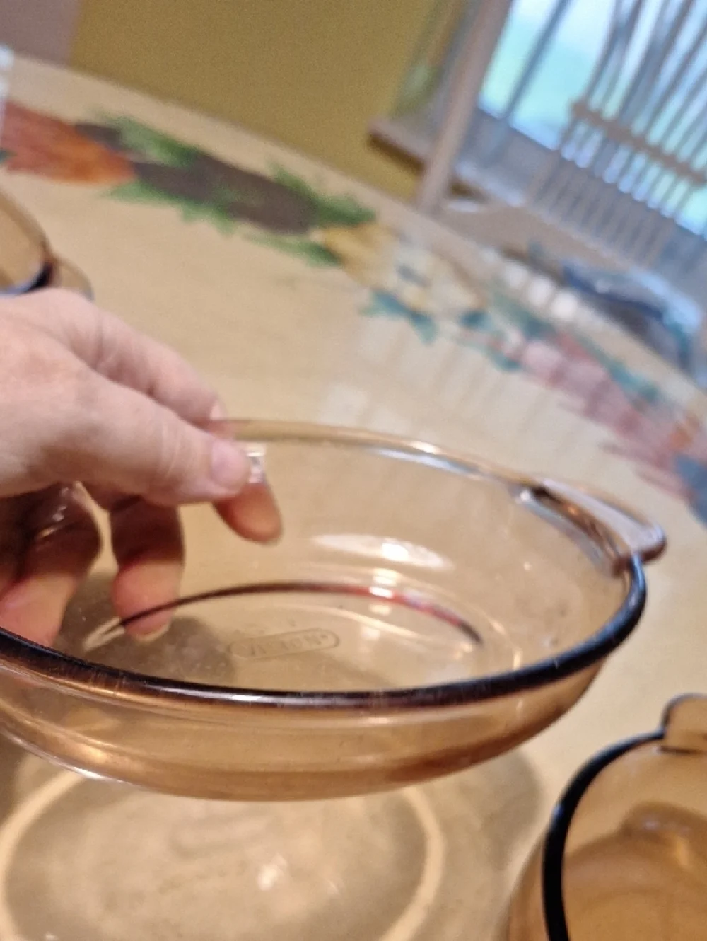 Vision Corningware Amber Glass Baking Bowls w/Side Handles